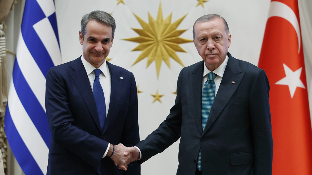 Cumhurbaşkanı Erdoğan, Yunanistan Başbakanı Miçotakis'i kabul etti