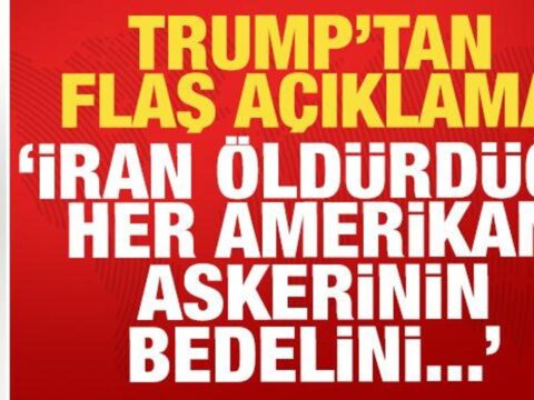 Trumptan son dakika aciklama iran oldurdugu her amerikan askerinin bedelini ORG8xSzc